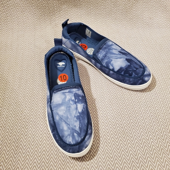 Rocket Dog Women's Navy Saavy Ronan Tie Dye Cotton Slip On Sneaker - Picture 2 of 7